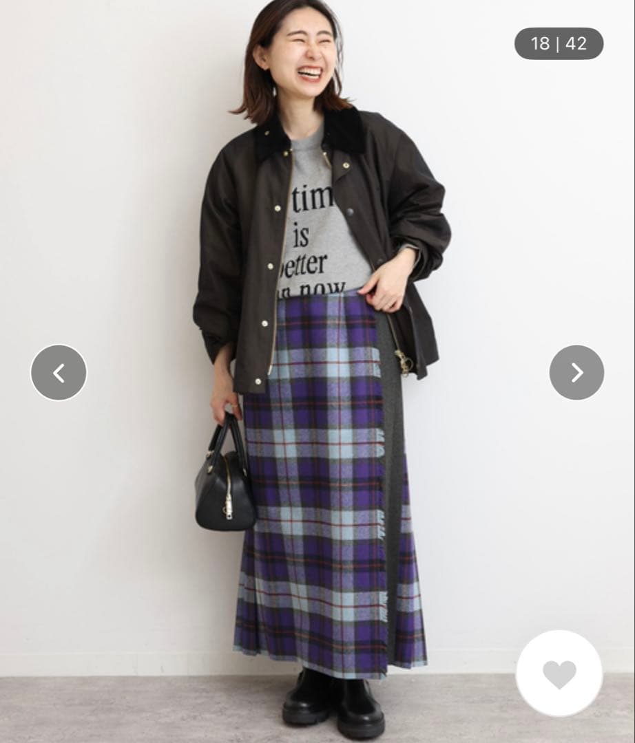 専用　relume別注　O'NEIL OF DUBLIN 　チェック紫　GB10