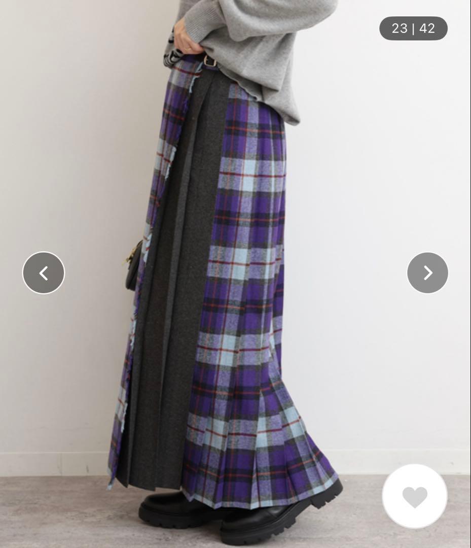 専用　relume別注　O'NEIL OF DUBLIN 　チェック紫　GB10