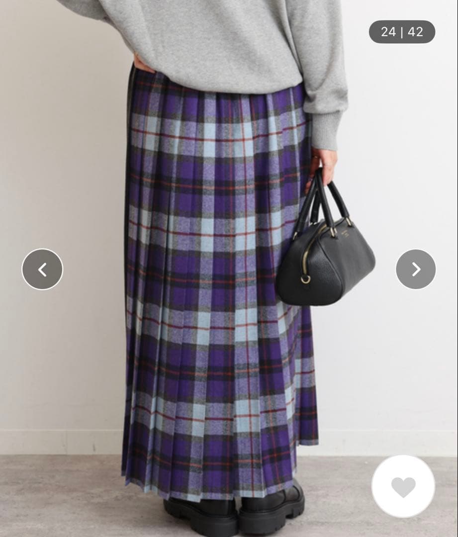 専用　relume別注　O'NEIL OF DUBLIN 　チェック紫　GB10