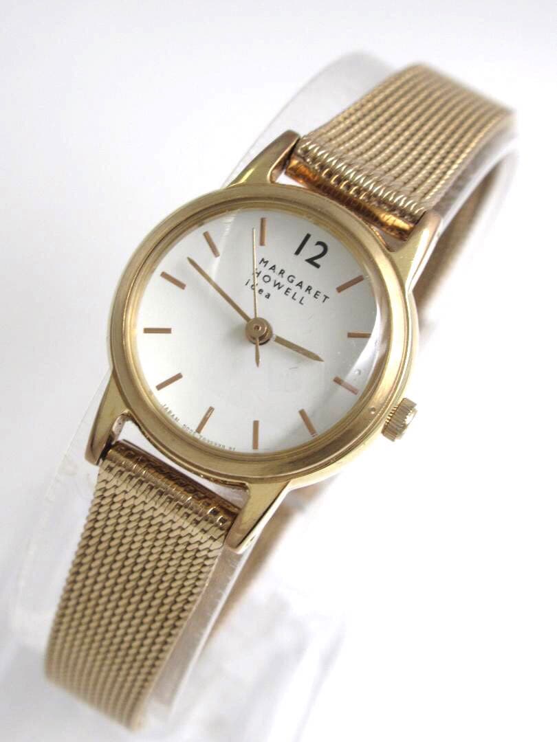 マーガレットハウエル ソーラー 腕時計 ゴールド B036-T021131