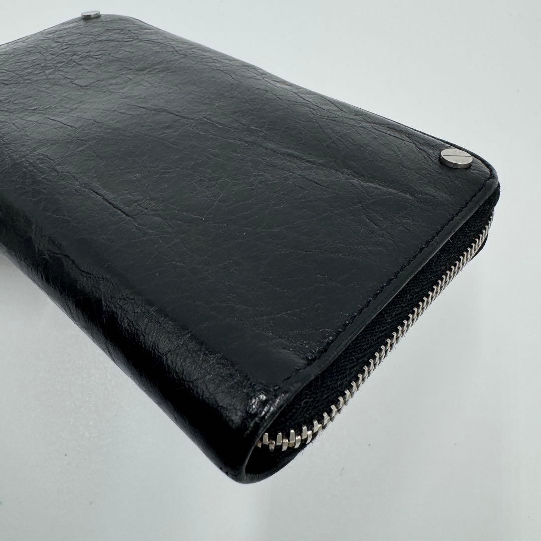 バレンシアガ コンチネンタル レザー 長財布 ロングウォレット 男女兼用 黒