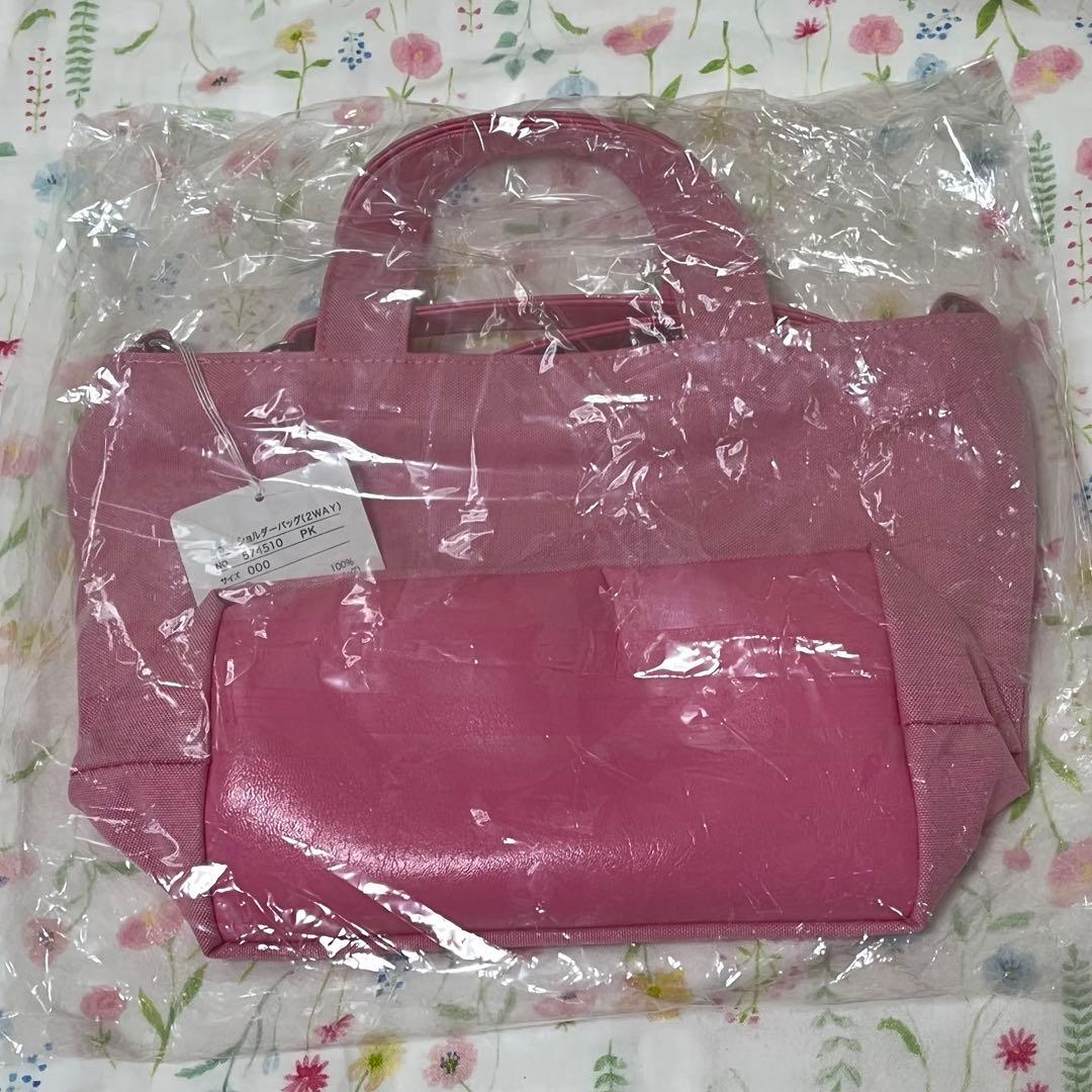 新品 ファミリア ピンク 刺繍 ショルダーバッグ 完売