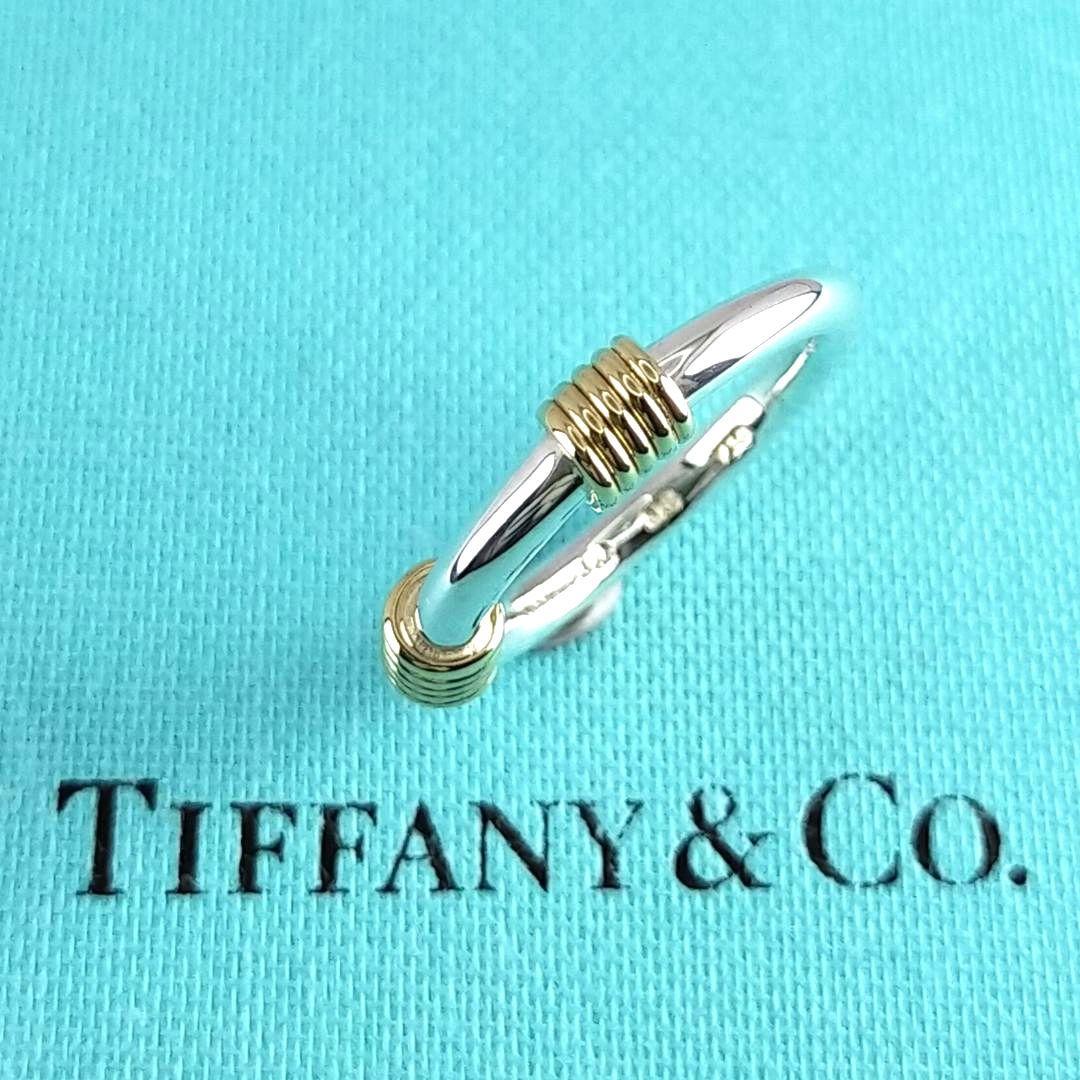 ★SALE★【ティファニー】バンドウィズ　２　コンビ　リング　７号　1919