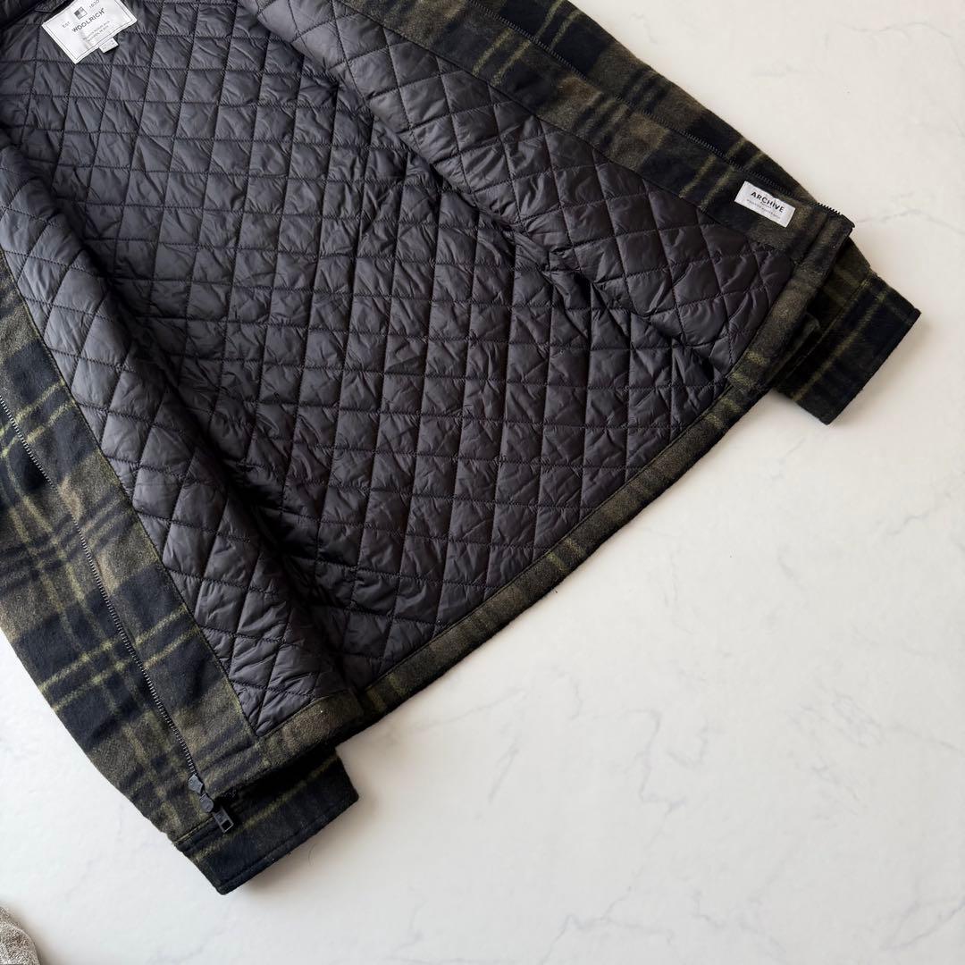 【ウールリッチ】WOOLEN MILLS 中綿ブルゾン チェック柄　L