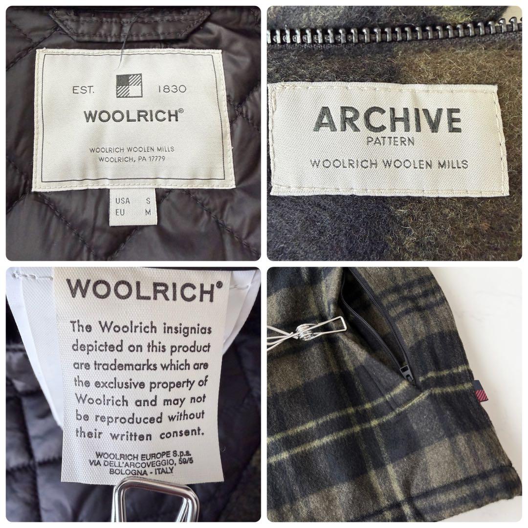 【ウールリッチ】WOOLEN MILLS 中綿ブルゾン チェック柄　L