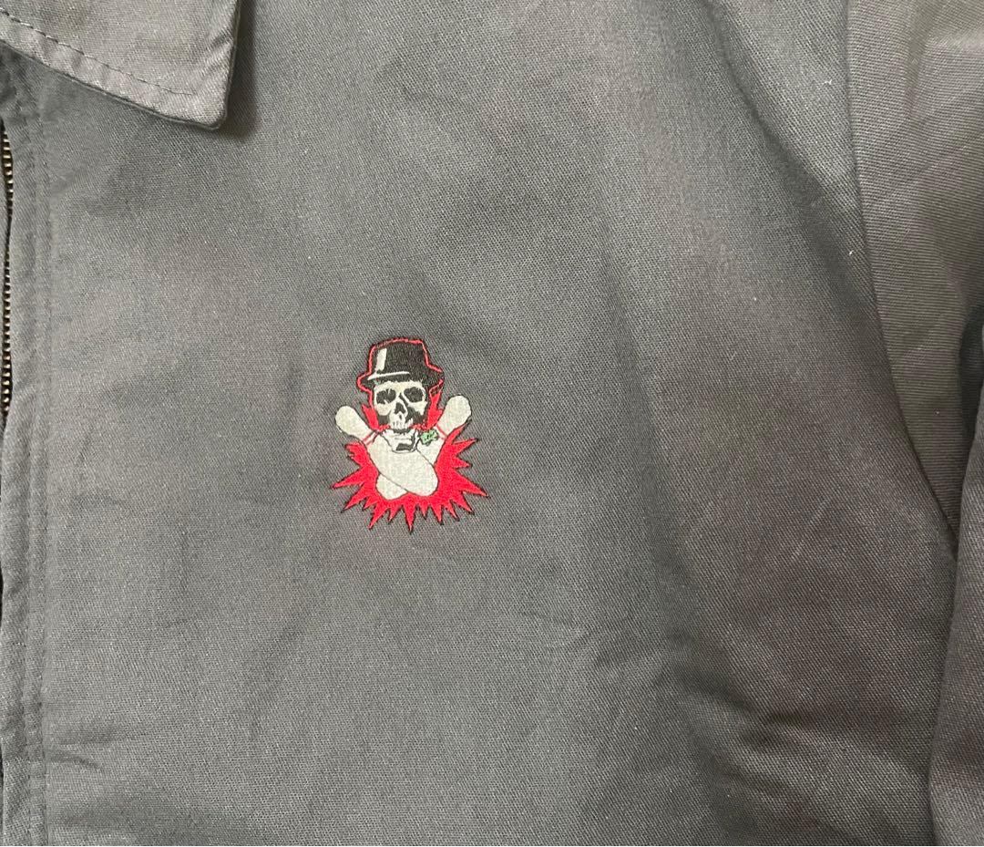 ビンテージ　dickies ダークグレー　刺繍