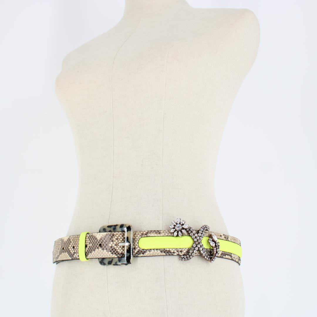 【フランス製 アクセサリー】イエロー Christian Lacroix ベルト