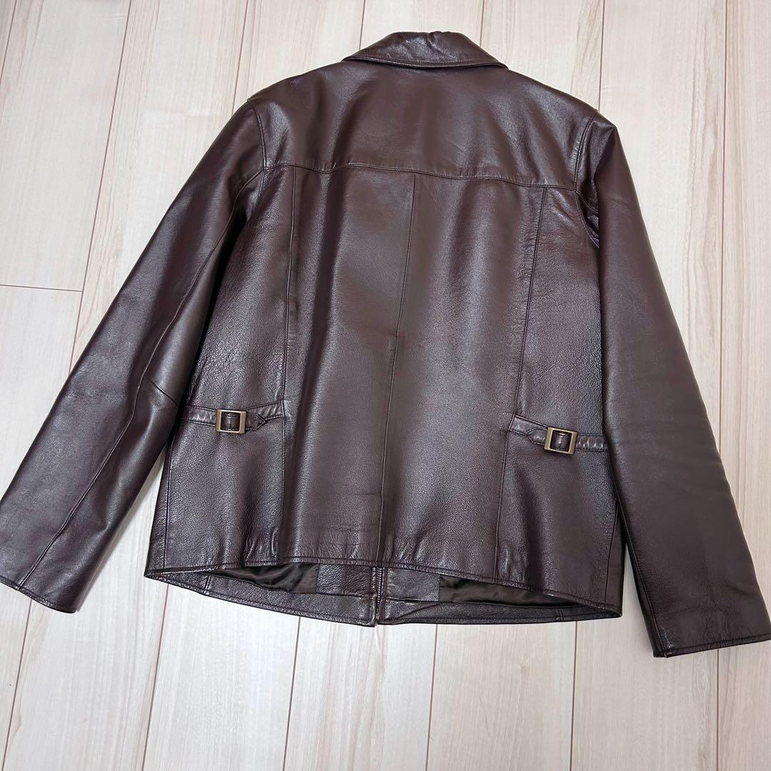 【90s】EDDIE BAUER エディーバウアー レザージャケット ブラウン