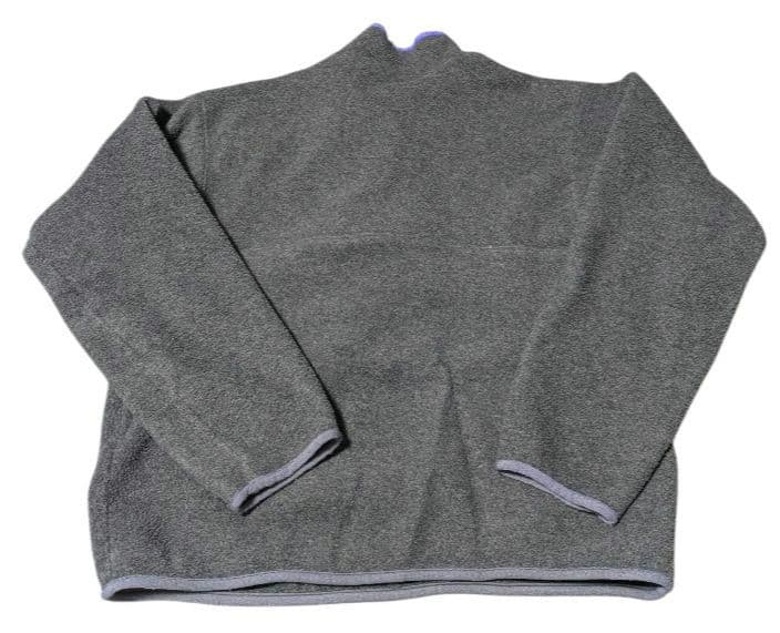 【美品】patagonia XL グレー×パープル シンチラスナップT