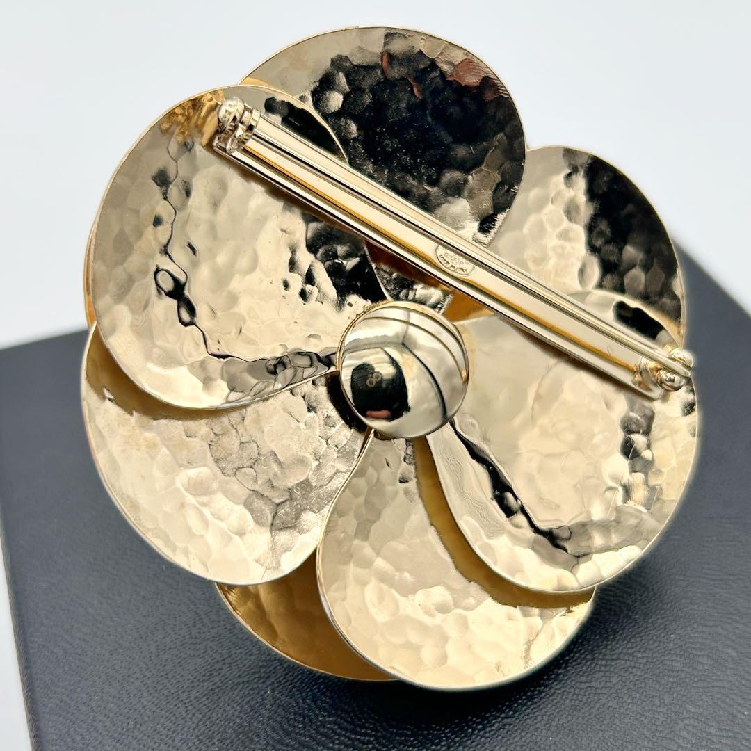 【超希少】シャネル ブローチ カメリア 02P メタル アイボリー ココマーク