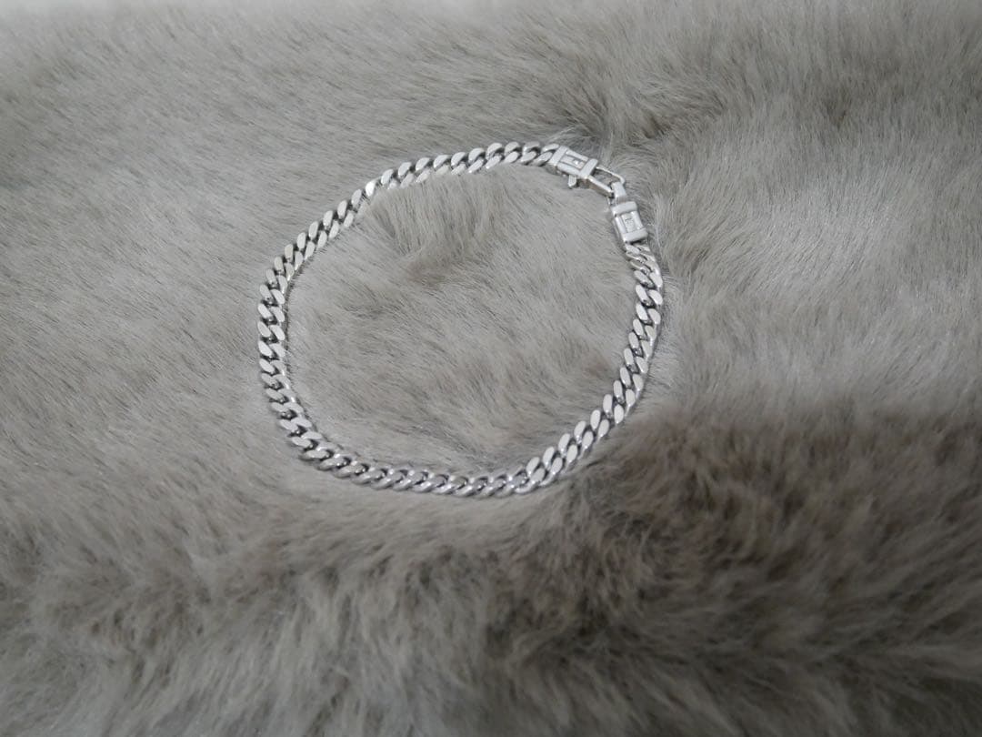 【美品・箱付き】TOMWOOD Curb Bracelet L シルバー925