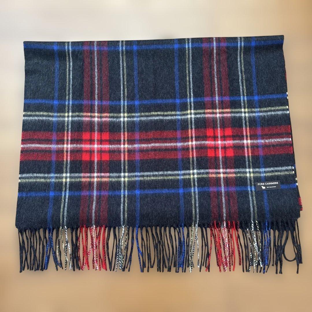 ちょんこ　ステキな23区のカシミア100%チェックマフラー