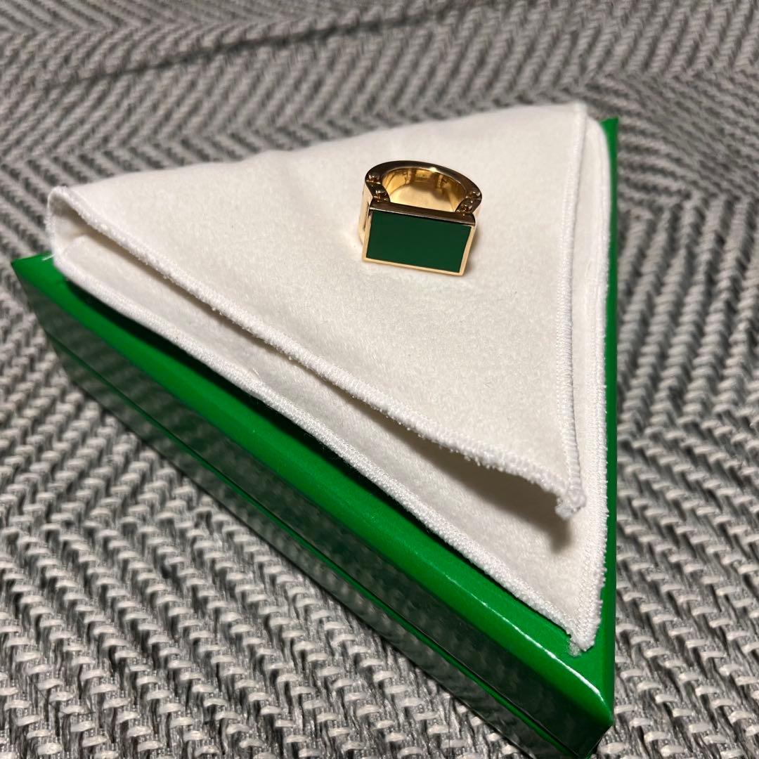 【渋谷龍太着用】BOTTEGA VENETA リング グリーン