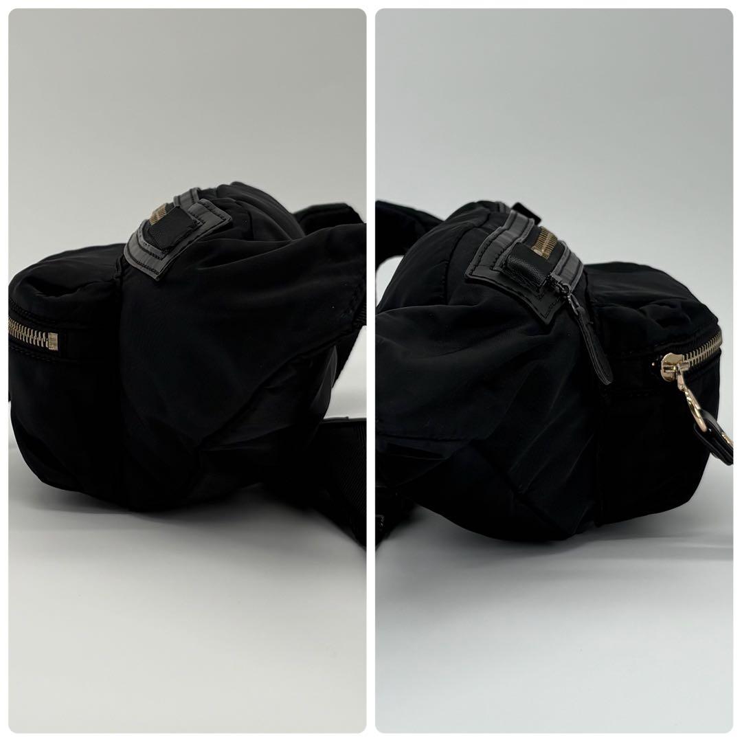 美品✨トリーバーチ ウエストポーチ ボディバッグ ナイロン ゴールド金具 黒