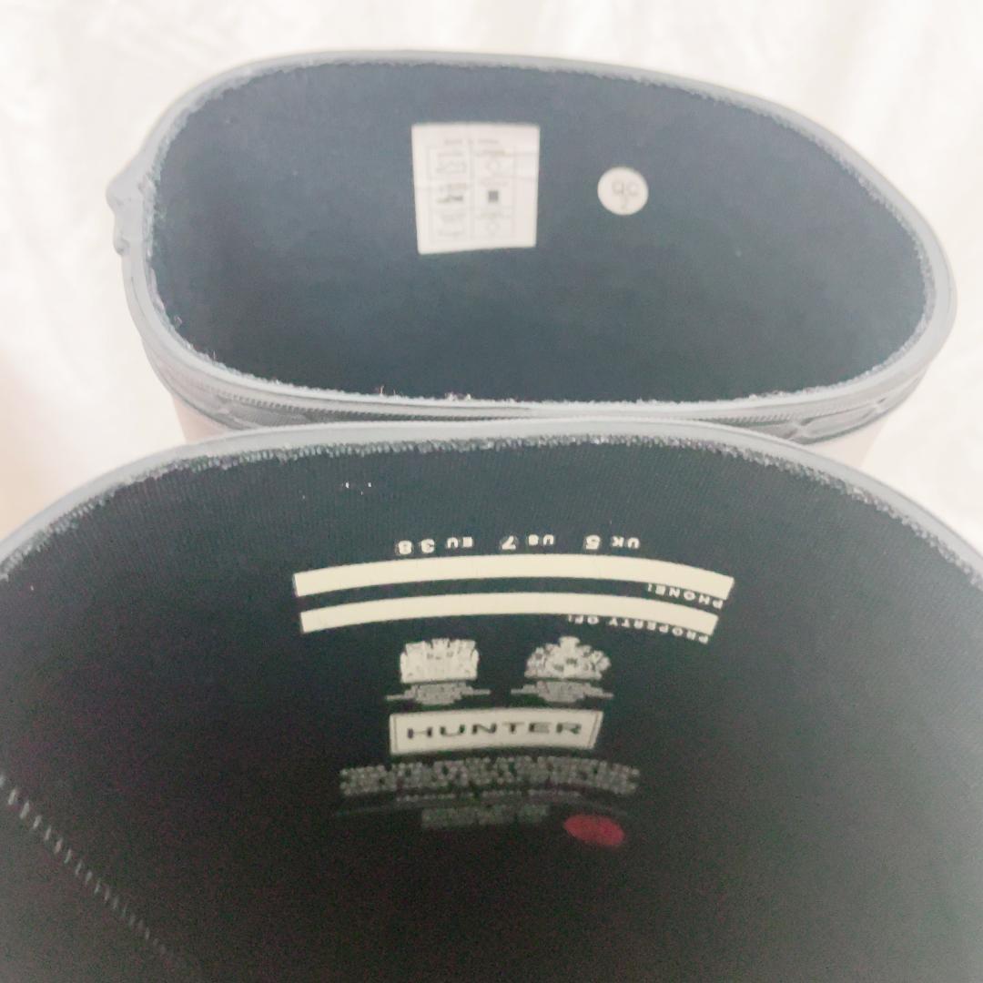 【美品・箱付】HUNTER レインブーツ ロング ブラック 長靴 24.0cm
