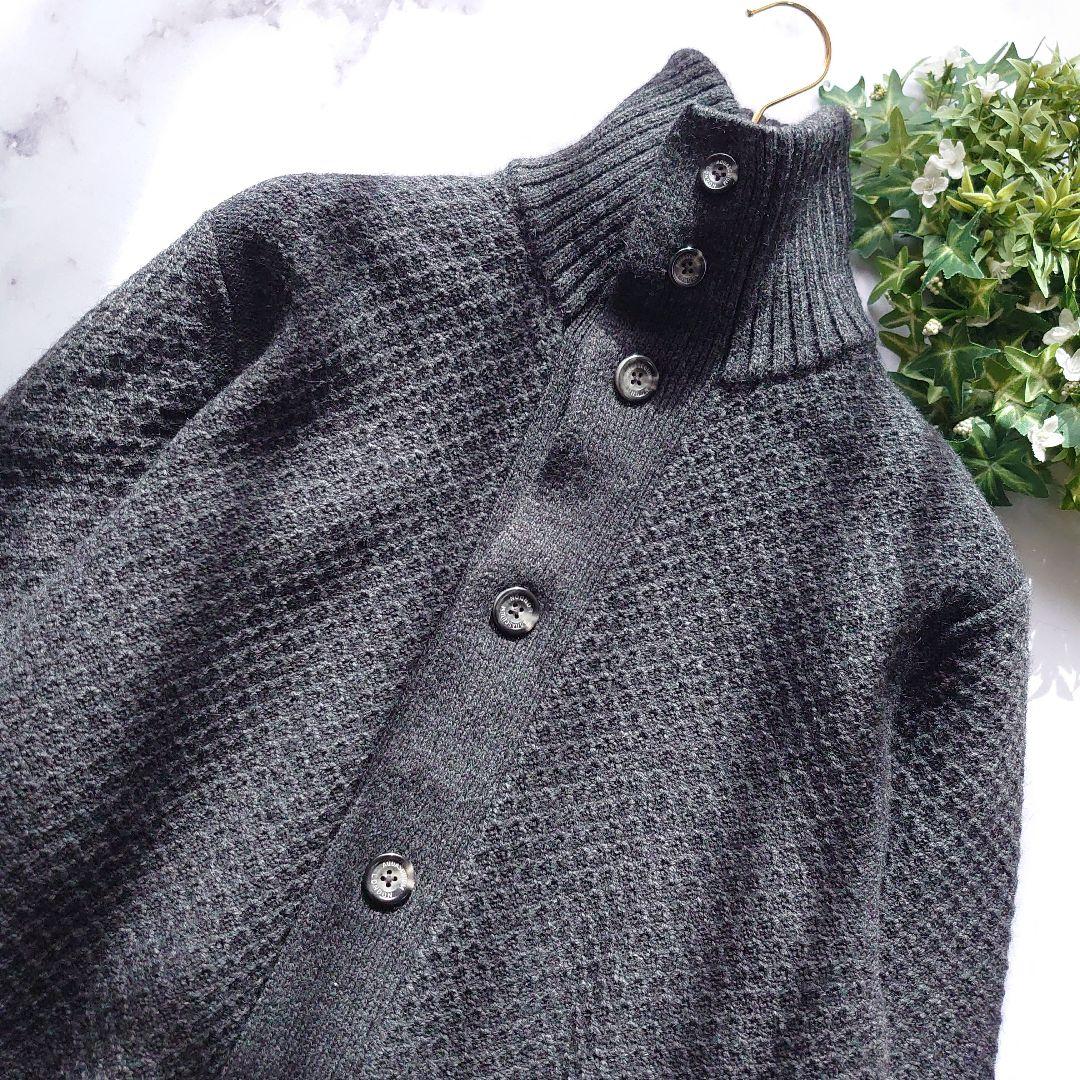 アクアスキュータム アルパカ ニットブルゾン ハイネック L カーディガン