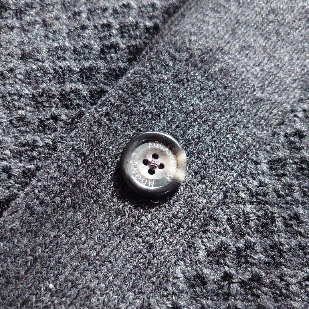 アクアスキュータム アルパカ ニットブルゾン ハイネック L カーディガン