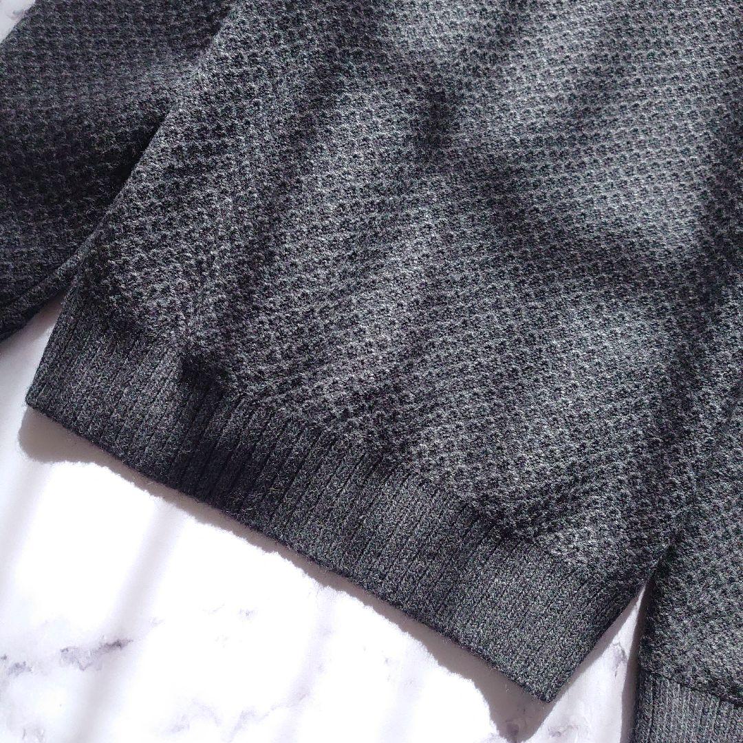 アクアスキュータム アルパカ ニットブルゾン ハイネック L カーディガン