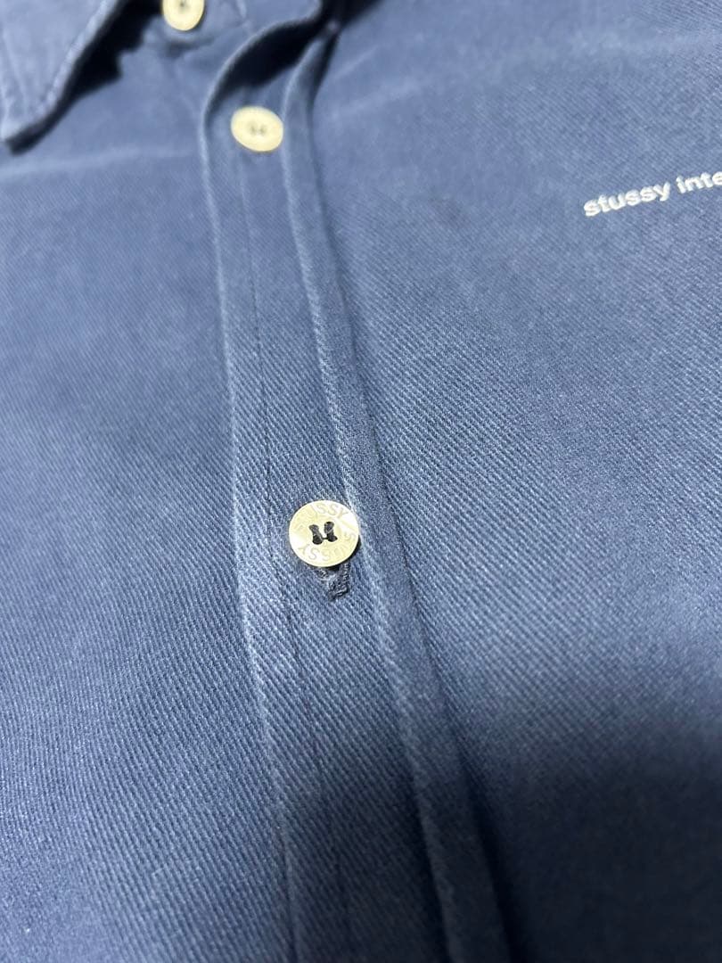90s ステューシー シャツ コットン made in USA　紺タグ Ｌサイズ