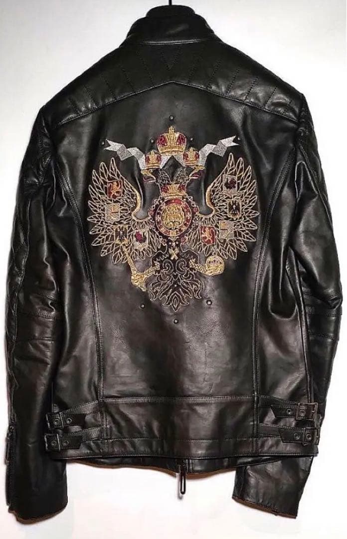 galaabend 刺繍　ライダース　シングル　ブラック　dior homme