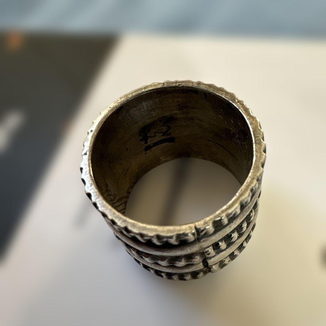 即日配送！値下げ！Navajo 3連チゼルワーク リング 21号