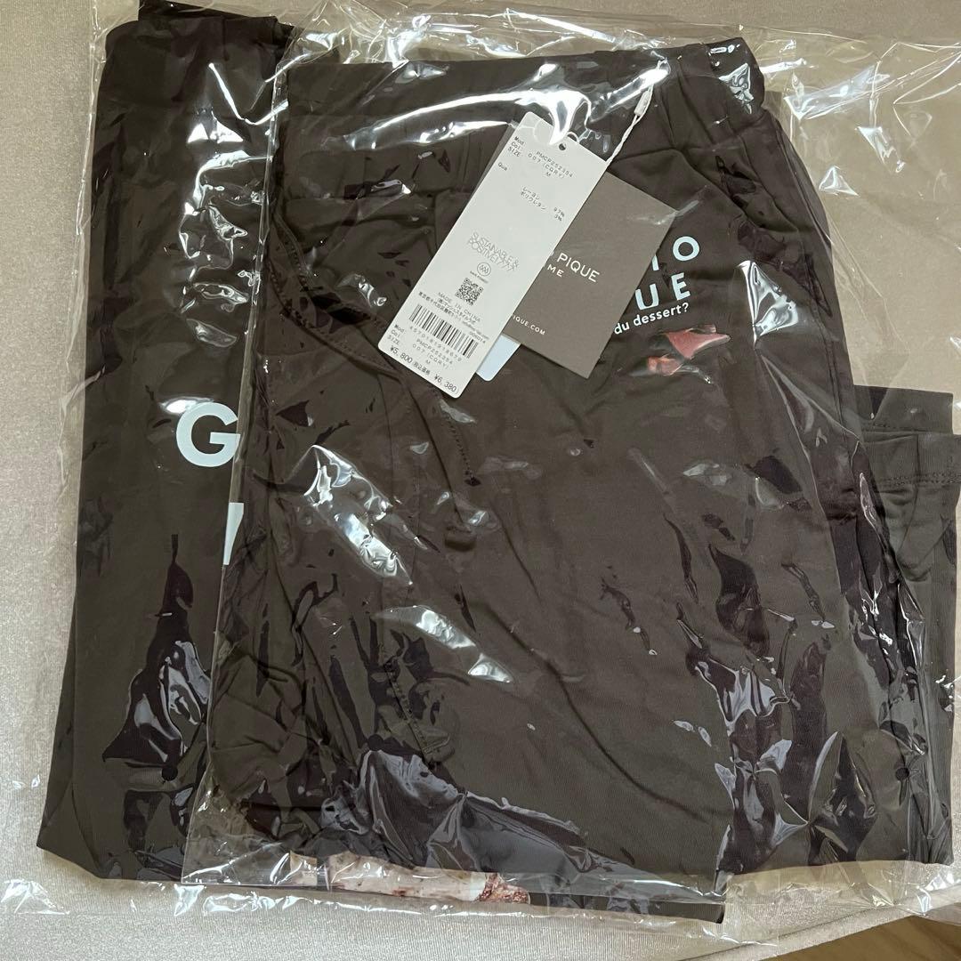 ジェラートピケ　レーヨンデザートロゴTシャツ、ハーフパンツ　セット