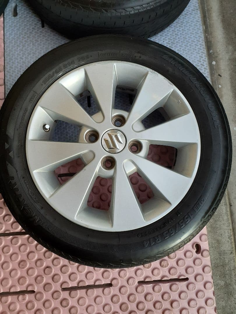 スズキ 155/65r14 アルミホイールタイヤ4本セット　送料込み
