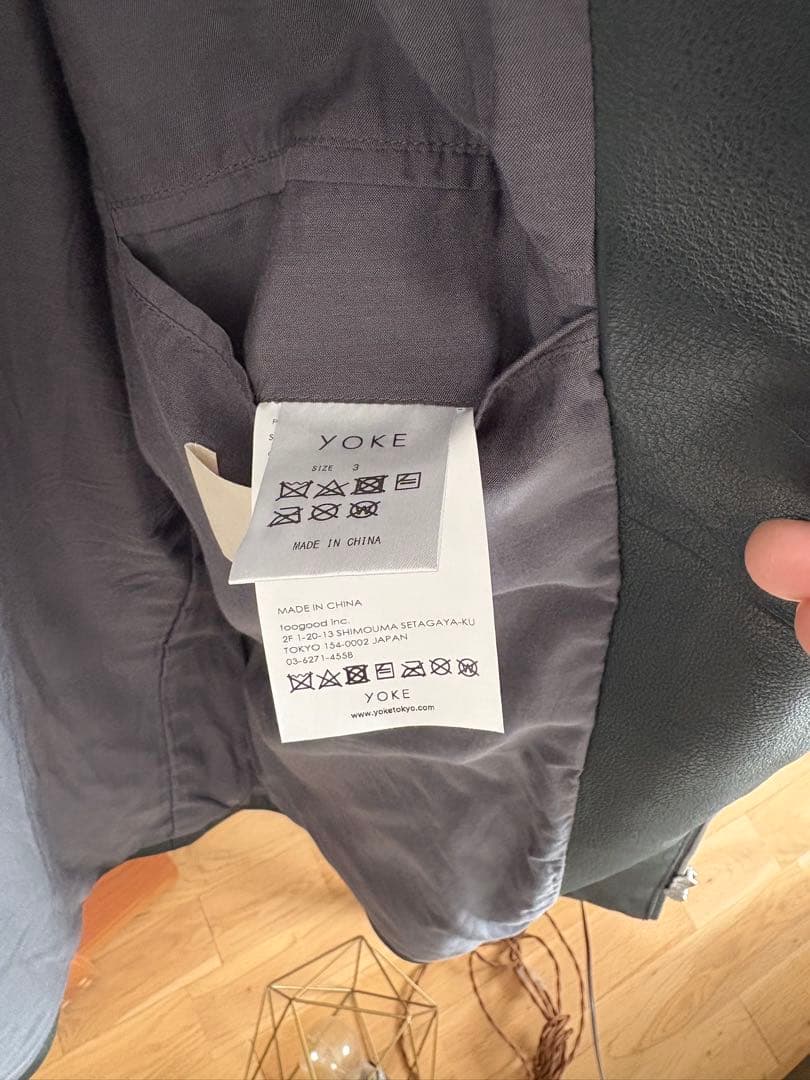 初*乃様 【YOKE】23SS GOAT LEATHER ZIP BLOUSON