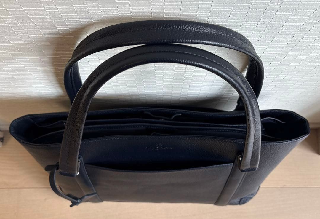 【極美品】ブルーシンシア ビジネス トート ネイビー 大容量 PC A4自立