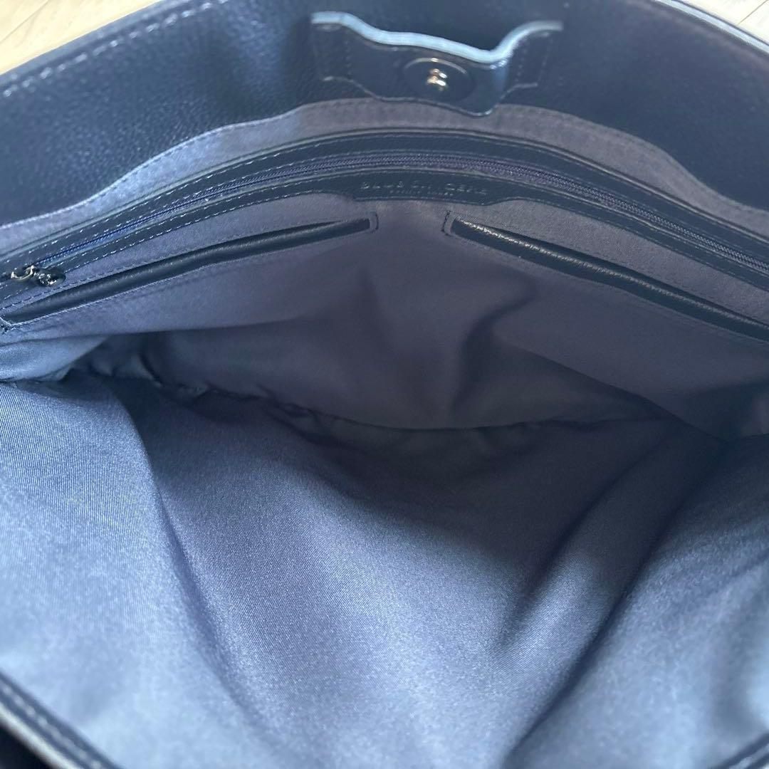 【極美品】ブルーシンシア ビジネス トート ネイビー 大容量 PC A4自立