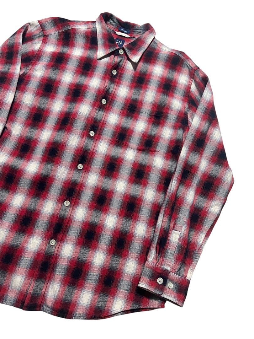 00s OLD GAP オールドギャップ　長袖シャツ　オンブレ　シャドー　好配色