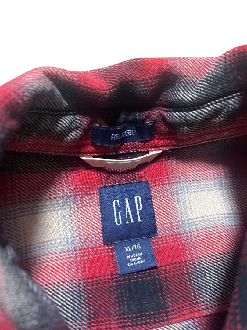 00s OLD GAP オールドギャップ　長袖シャツ　オンブレ　シャドー　好配色