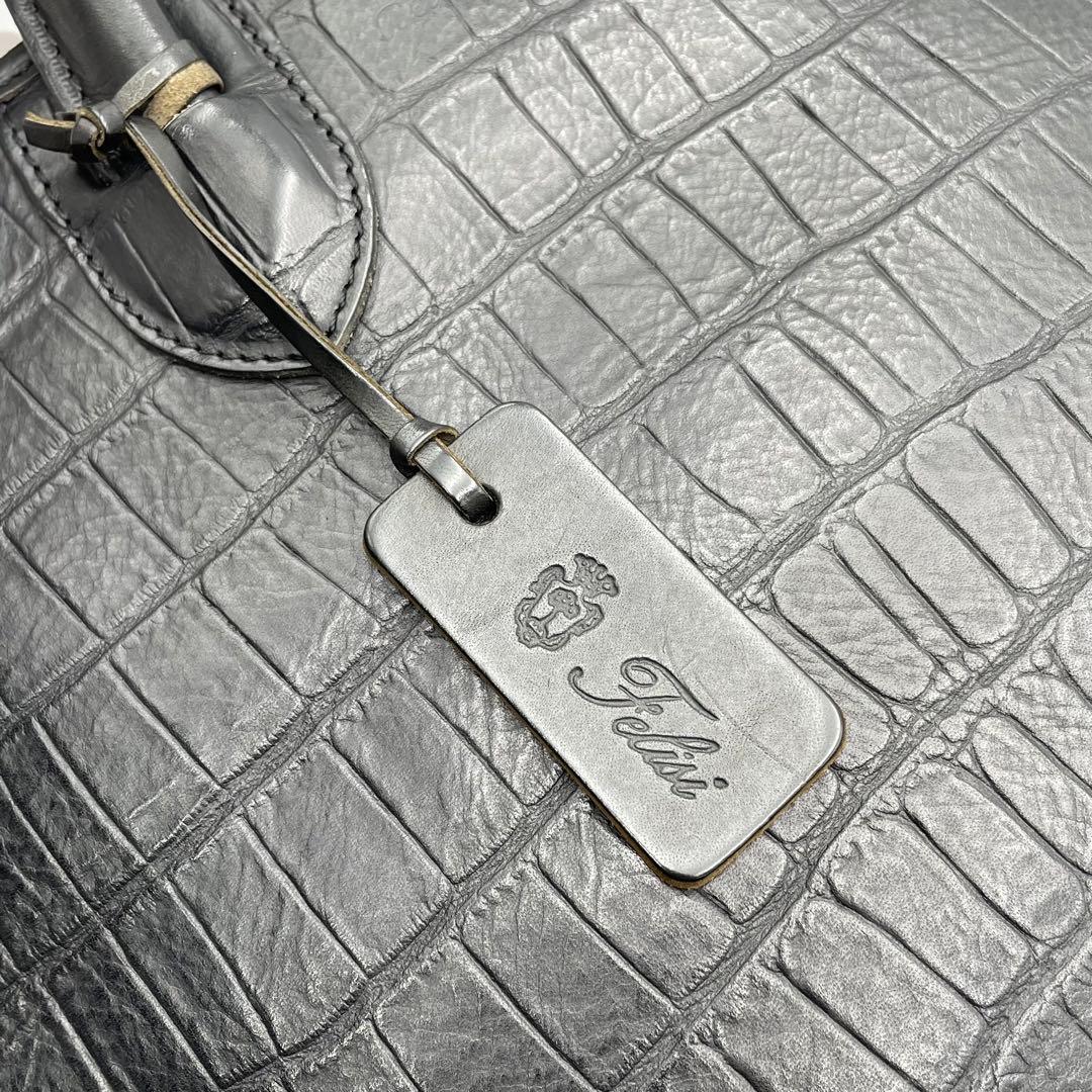 やま様 美品✨フェリージ　ブリーフケース　ビジネス　クロコダイル