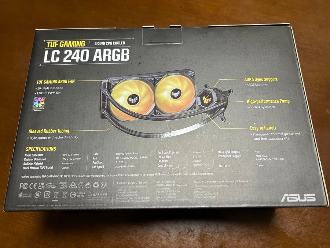 ASUS TUF GAMING LC 240 ARGBJ 水冷クーラー 未使用
