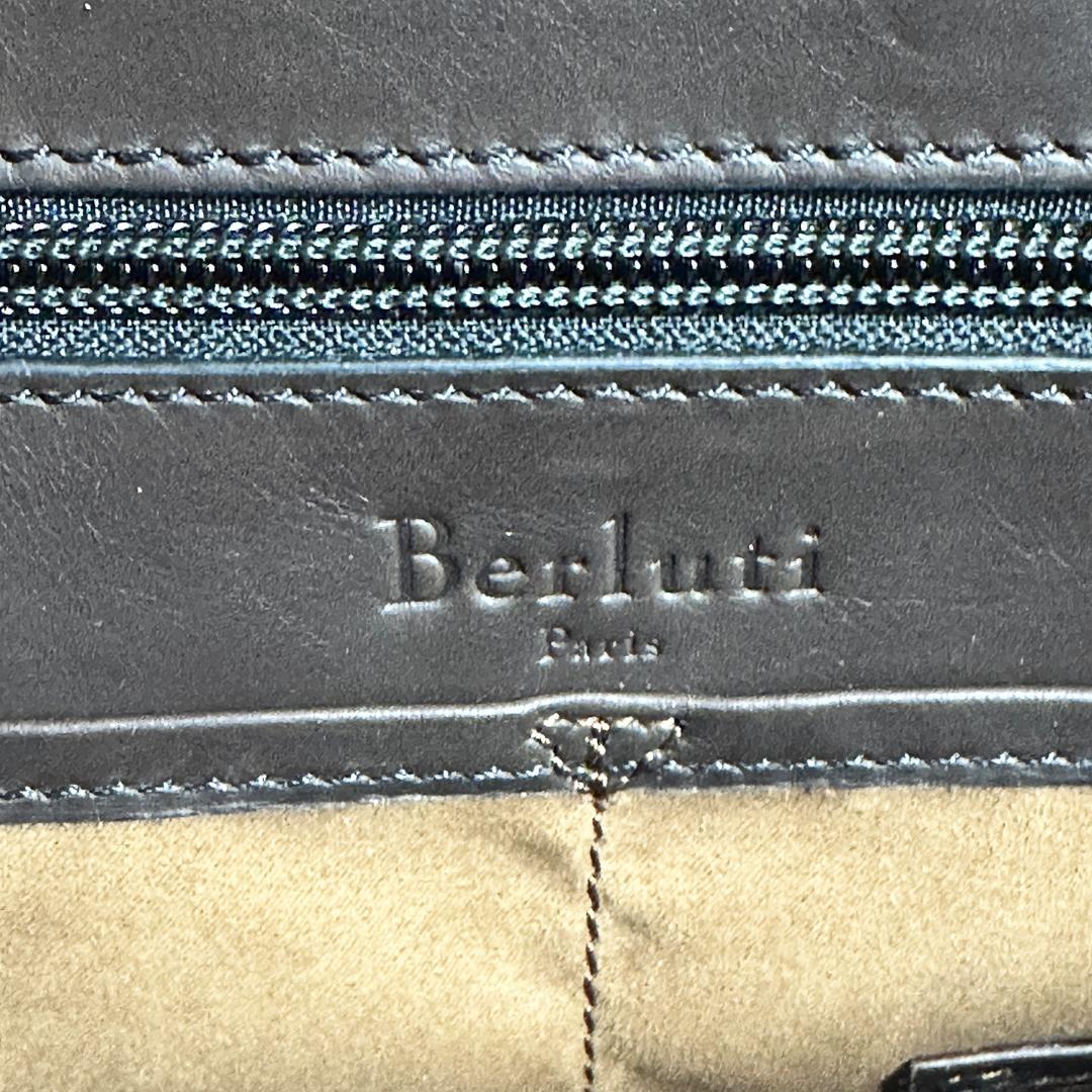 ベルルッティ アンジュール ブラウン ブラック バイカラー ブリーフケース