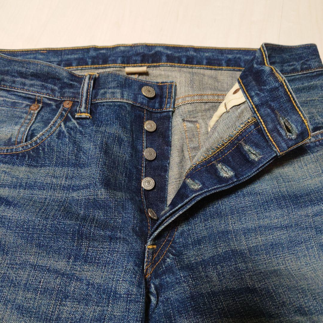 【極美品】RRL(ダブル アールエル) ユーズド加工ジーンズW32L32
