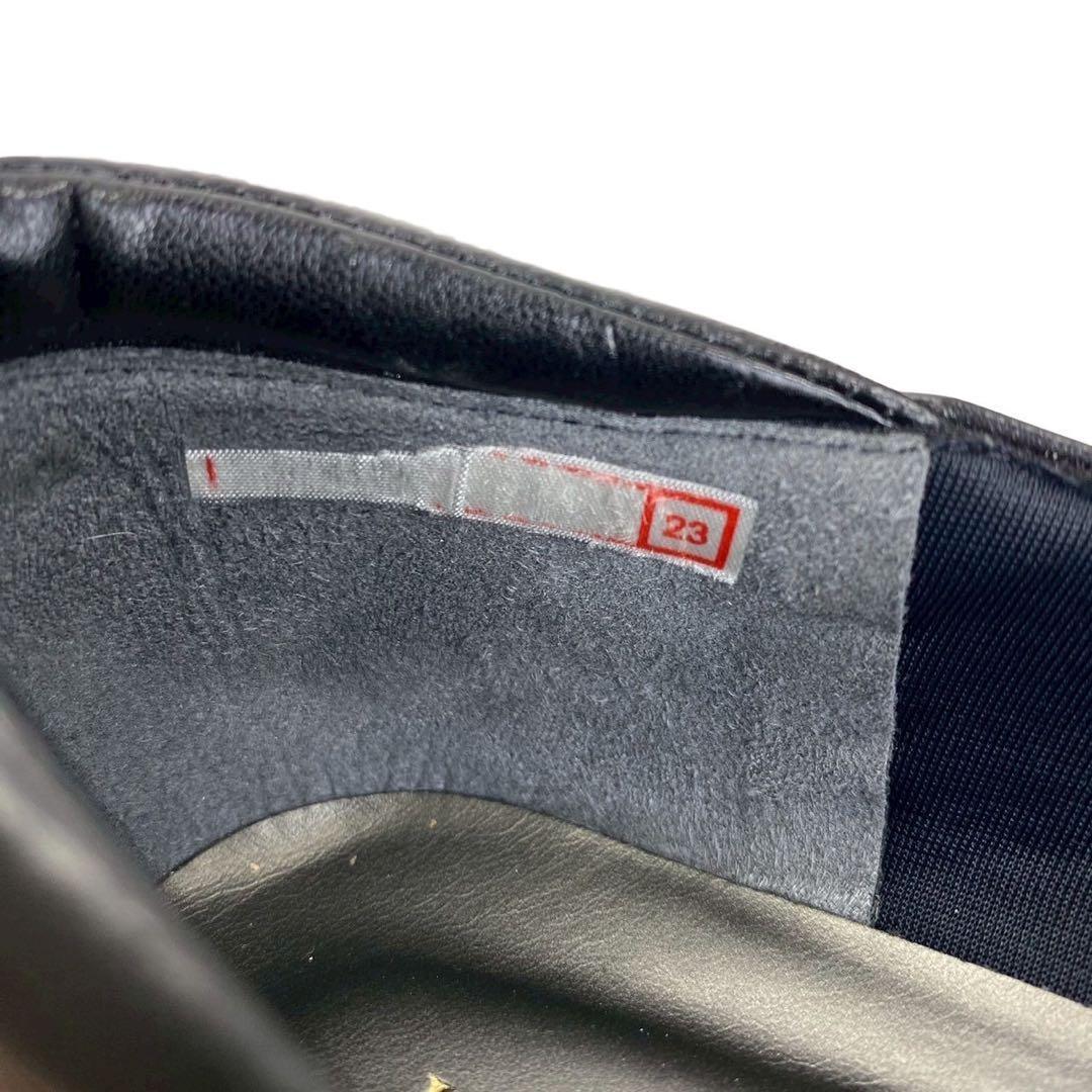 ヒルズアヴェニュー パンプス ラウンドトゥ レザー カメリア ウェーブソール