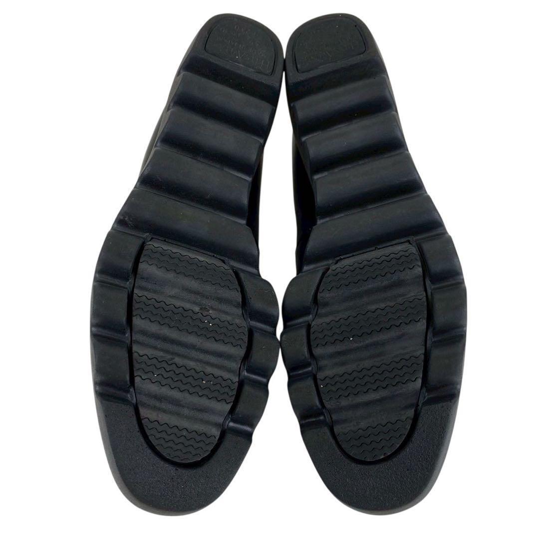 ヒルズアヴェニュー パンプス ラウンドトゥ レザー カメリア ウェーブソール