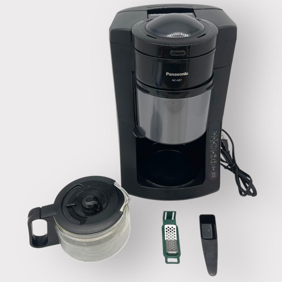 パナソニック コーヒーメーカー 全自動 ミル付きブラック NC-A57-K