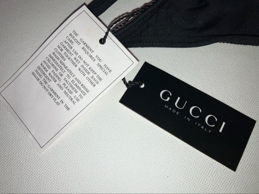正規品 GUCCI グッチ Ｔバック 下着 サイズ ロゴ レア ブラック 未使用