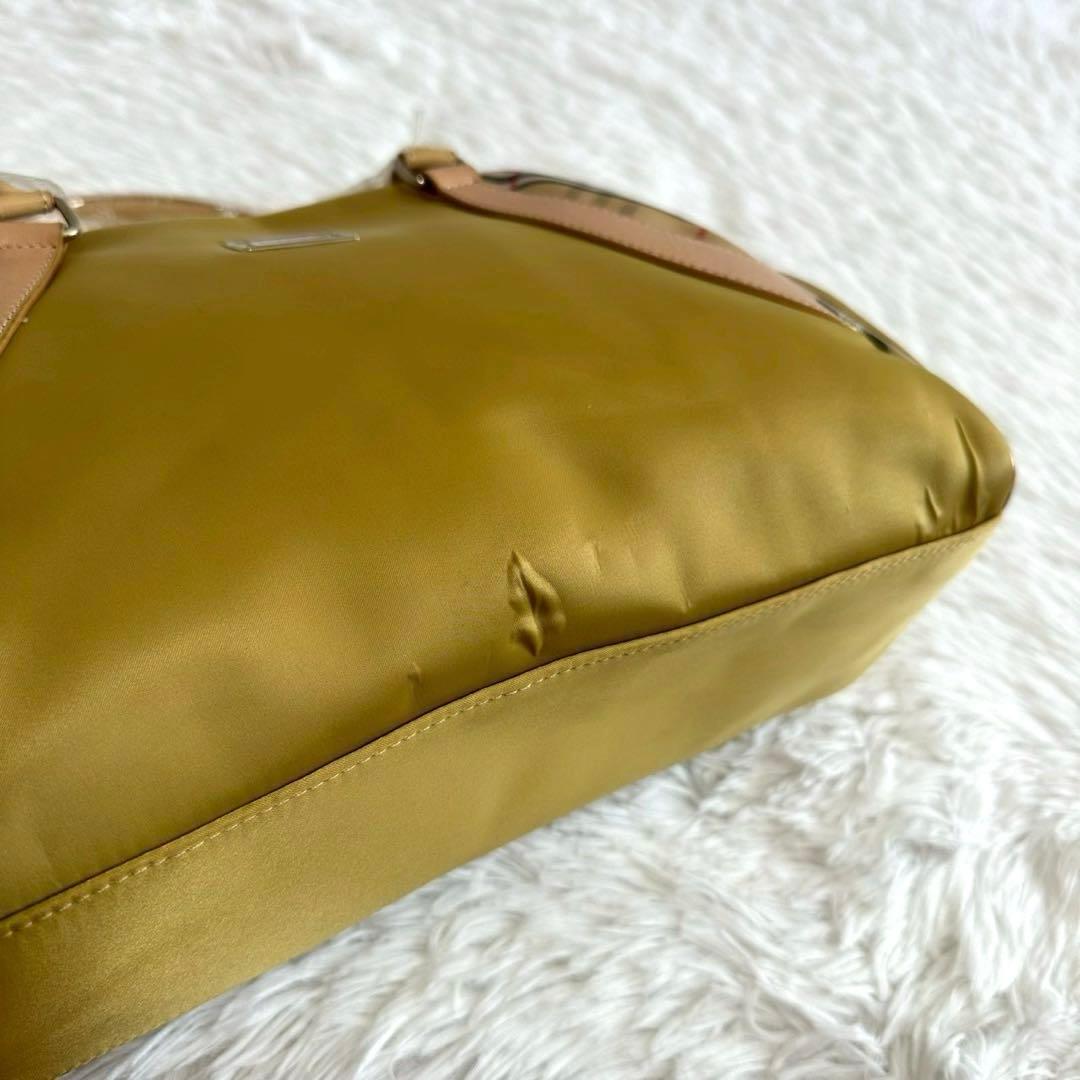 訳あり新品✨バーバリーズ ショルダーバッグ イエロー ノバチェック タグ付き