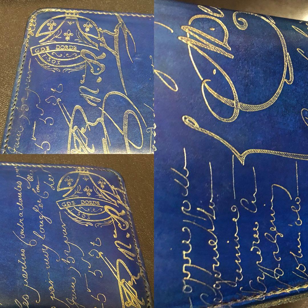 ☆美品☆ベルルッティ イタウバ　長財布　ブルー　　ゴールデン　価203,500円