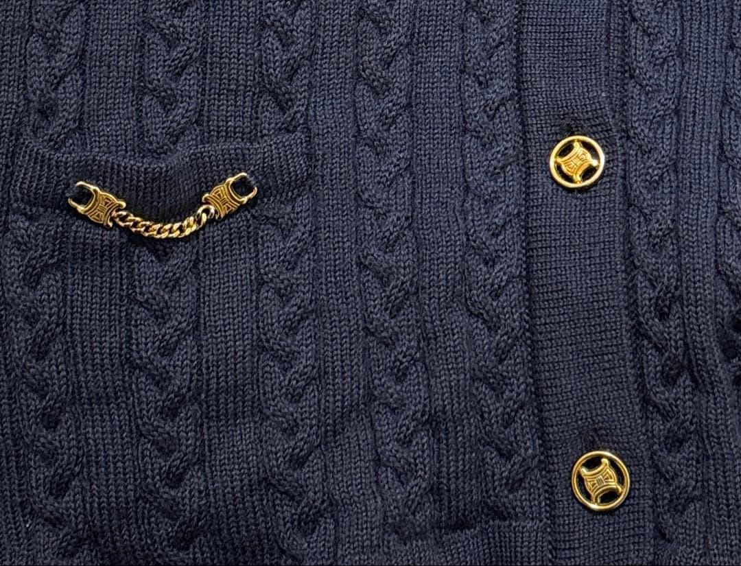 CELINE セリーヌ　カーディガン　ネイビー