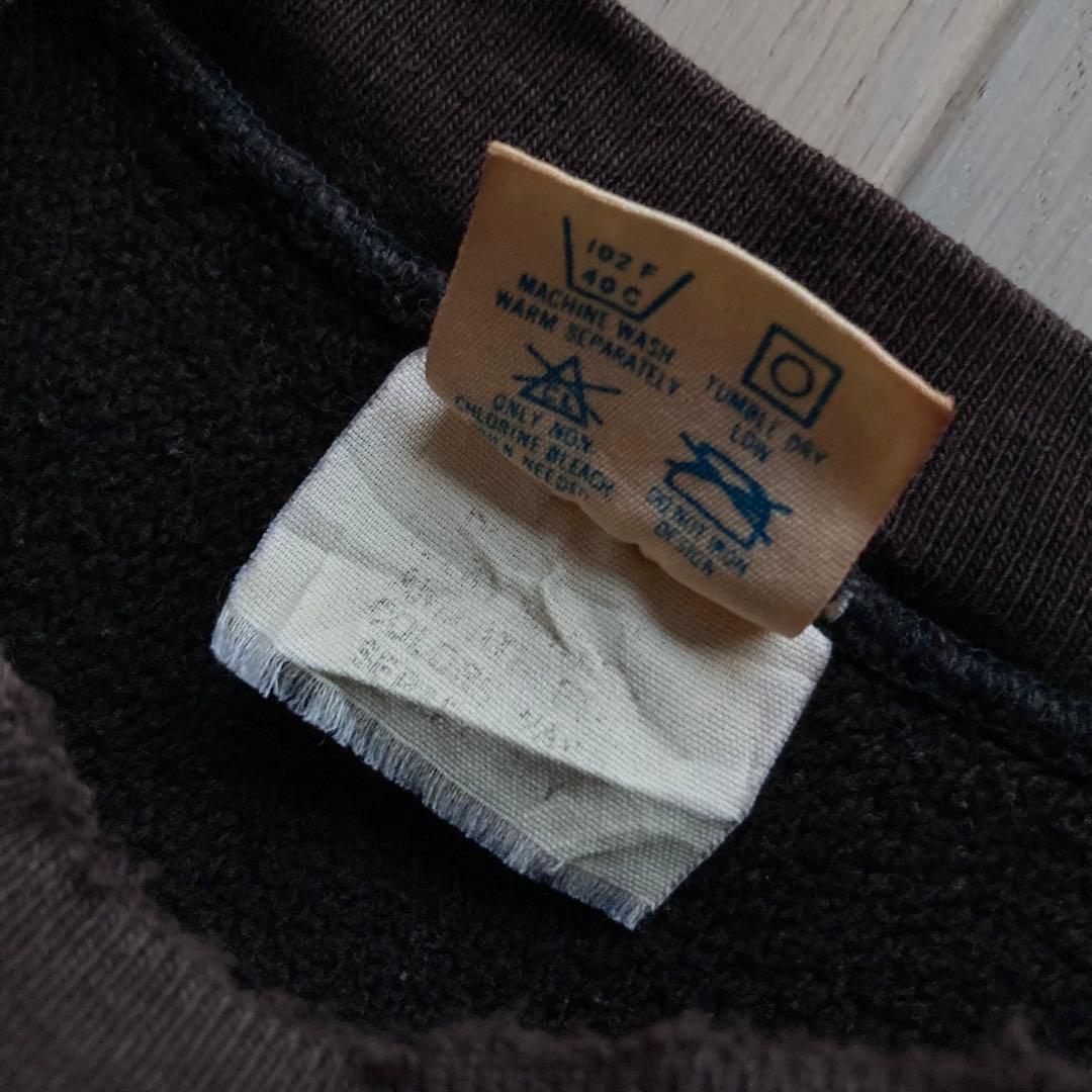 極美フェード 80s USA製 champion ブラックブラウン リバース