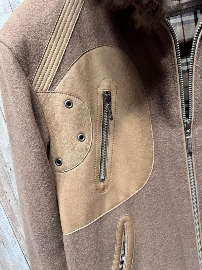 BURBERRY BLACK LABEL ライダースジャケット　ベージュ　M