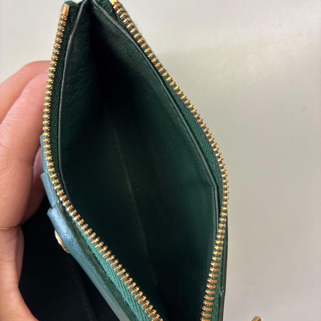 ボッテガヴェネタ　二つ折り財布　緑