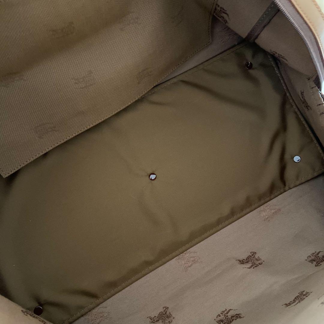 極美品　バーバリー　ボストンバッグ　シャドーホース　ノバチェック　PVC 南京錠