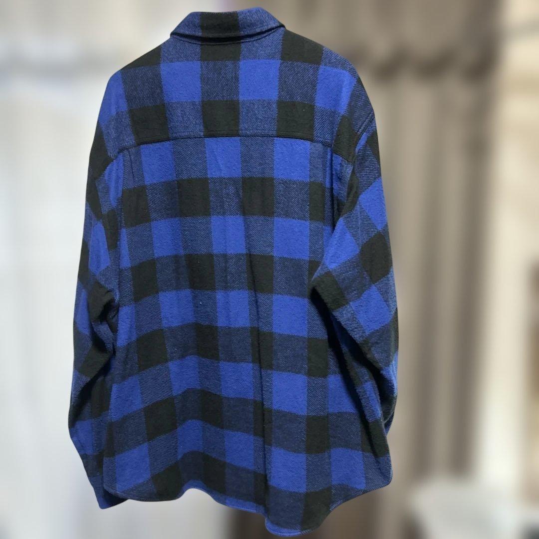 WACKO MARIAブロック チェック フランネル 長袖 シャツ