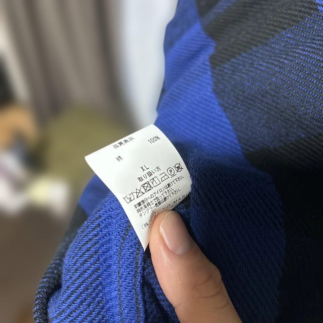 WACKO MARIAブロック チェック フランネル 長袖 シャツ