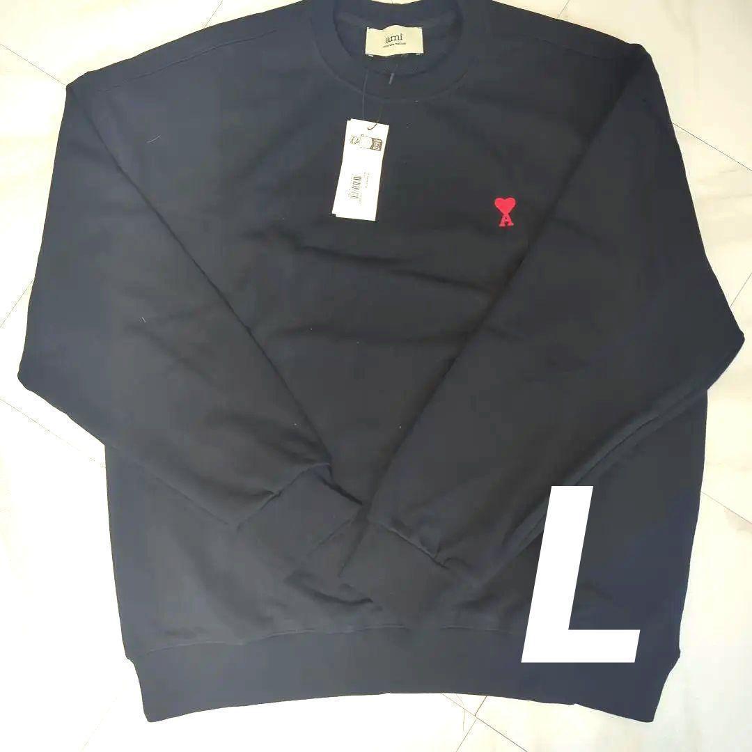 【新品タグ付き】ami paris ブラック スウェット トレーナー Lサイズ
